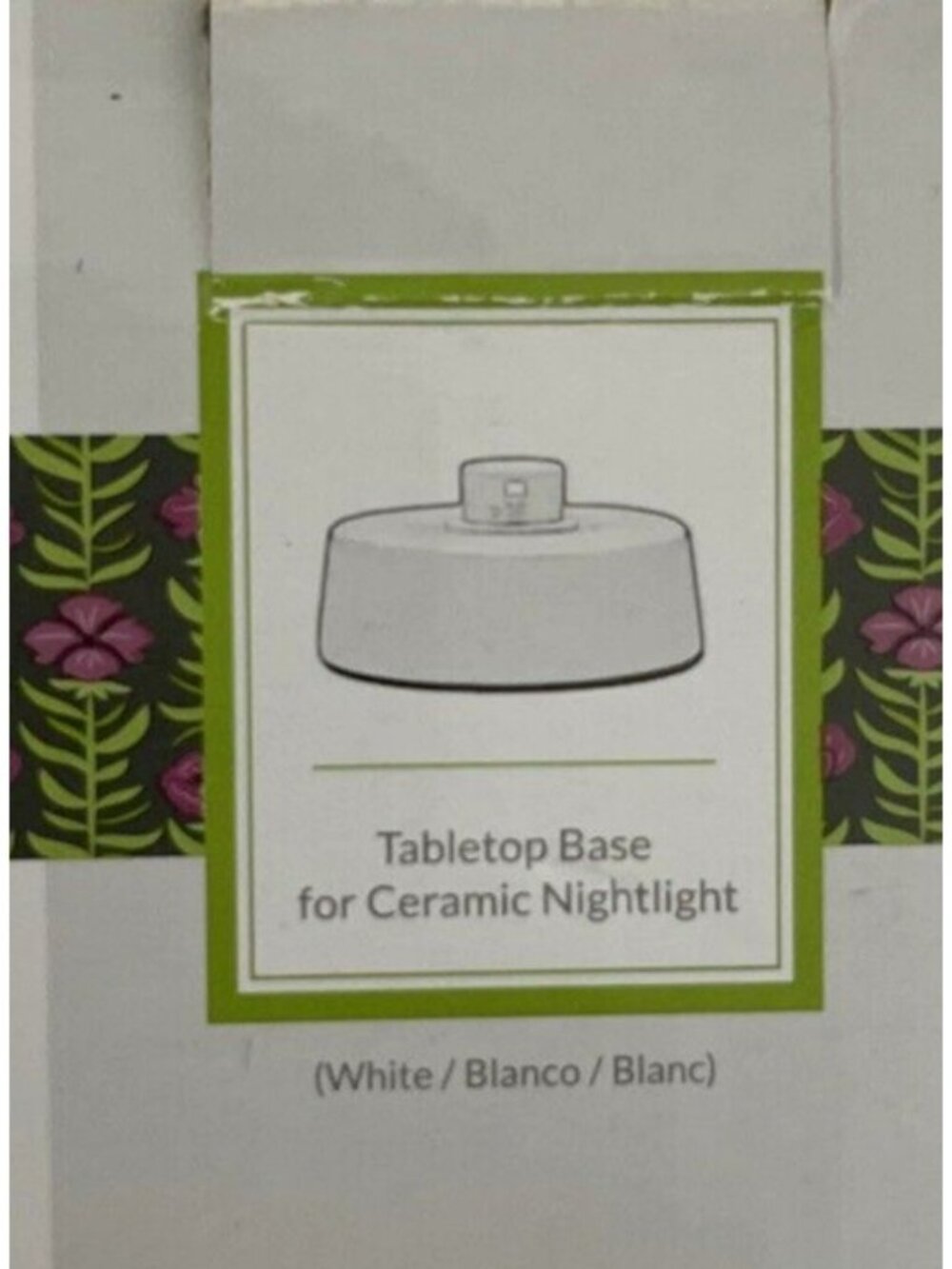 Scentsy Tabletop Base Converter Ceramic Plug In Nightlight Warmer White Bulb Inc